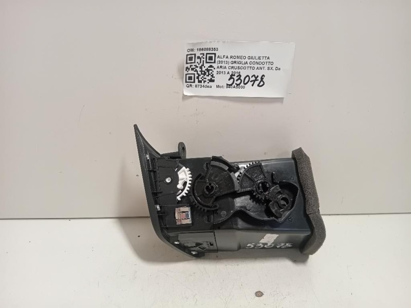 Griglia Condotto ARIA Cruscotto ANT SX 156088353 Alfa Romeo Giulietta 2013