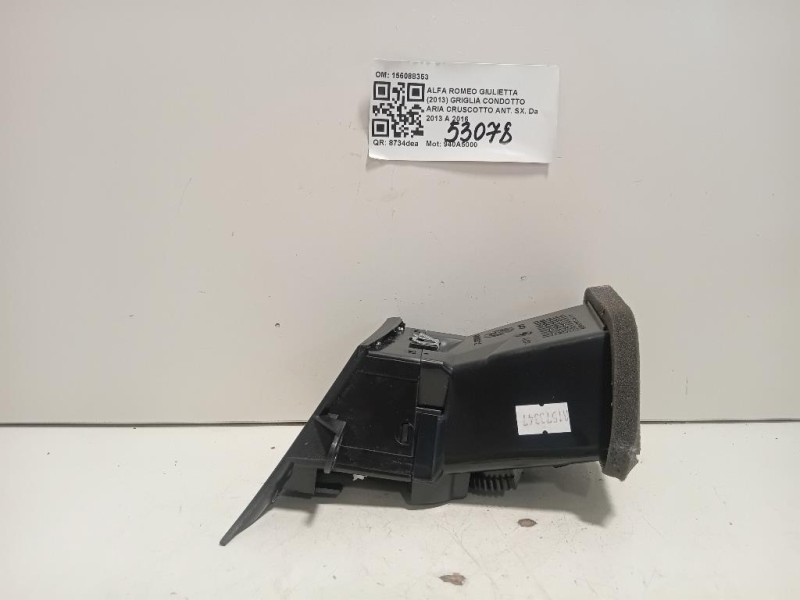 Griglia Condotto ARIA Cruscotto ANT SX 156088353 Alfa Romeo Giulietta 2013