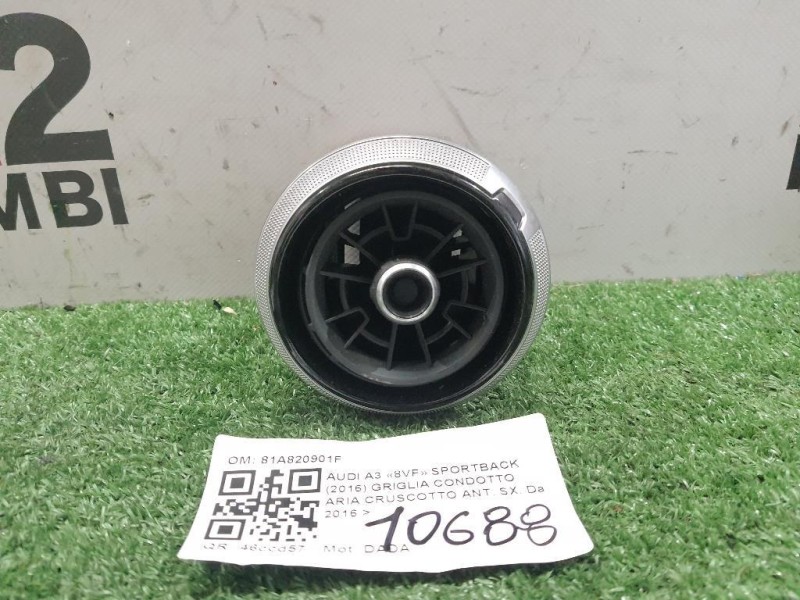 Griglia Condotto ARIA Cruscotto ANT SX 81A820901F Audi A3 8VF Sportback 2016