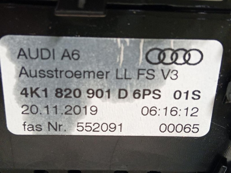 Griglia Condotto ARIA Cruscotto ANT SX 4K1 820 901 D Audi A6 4GD Avant 2016
