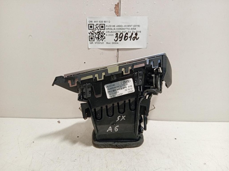 Griglia Condotto ARIA Cruscotto ANT SX 4K1 820 901 D Audi A6 4GD Avant 2016