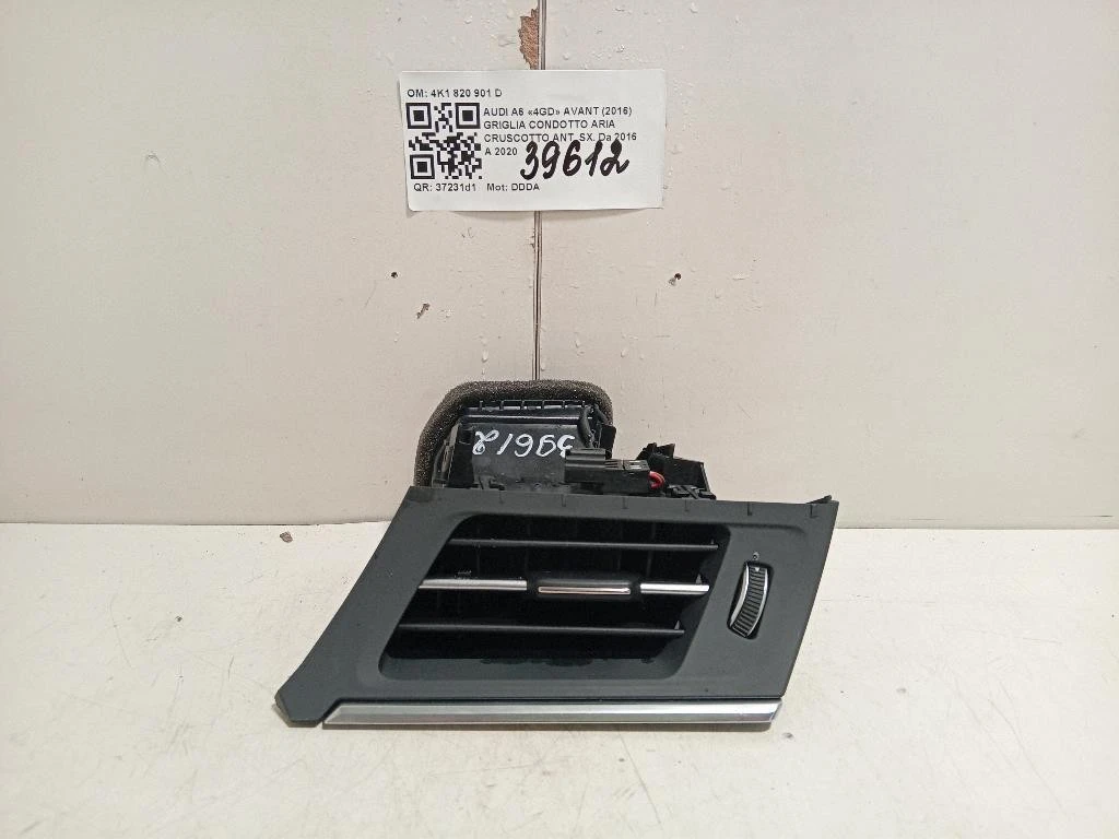 Griglia Condotto ARIA Cruscotto ANT SX 4K1 820 901 D Audi A6 4GD Avant 2016