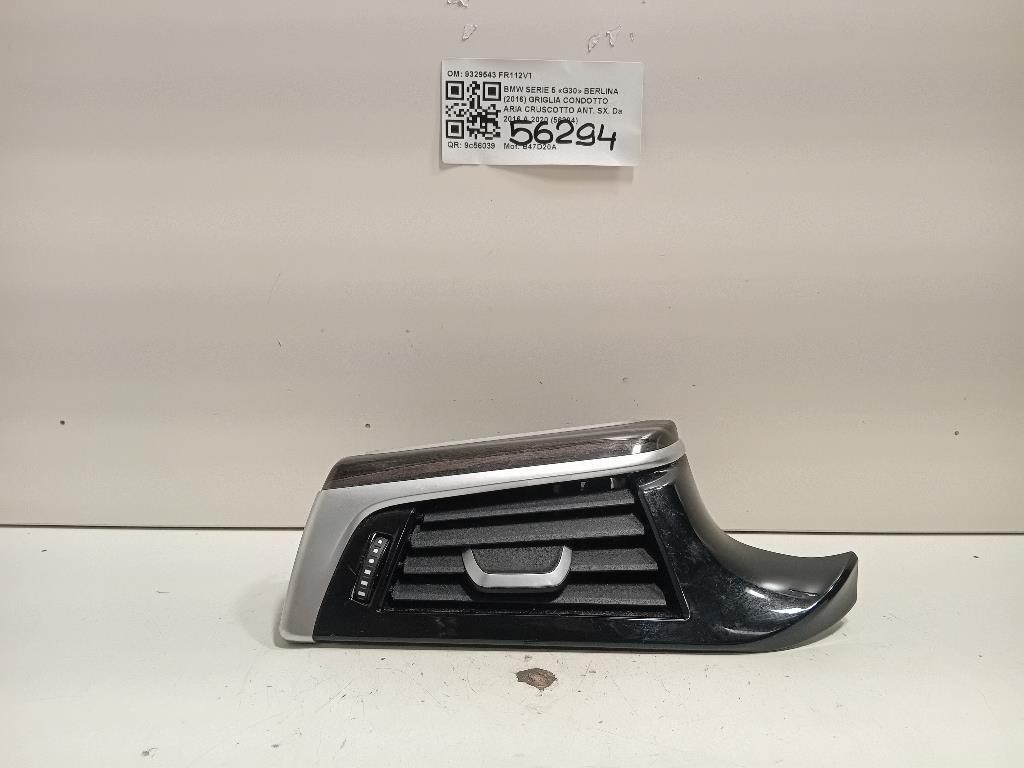 Griglia Condotto ARIA Cruscotto ANT SX 9329543 Bmw Serie 5 G30 Berlina 2016