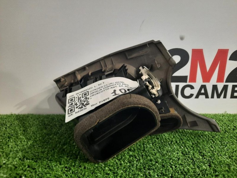 Griglia Condotto ARIA Cruscotto ANT SX 96853126 Citroen C3 III 2016