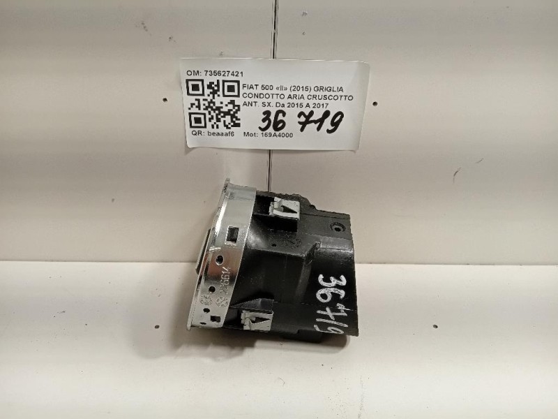 Griglia Condotto ARIA Cruscotto ANT SX 735627421 Fiat 500 II 2015