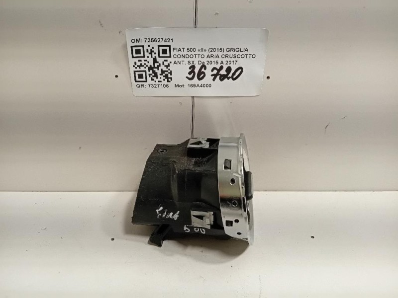Griglia Condotto ARIA Cruscotto ANT SX 735627421 Fiat 500 II 2015