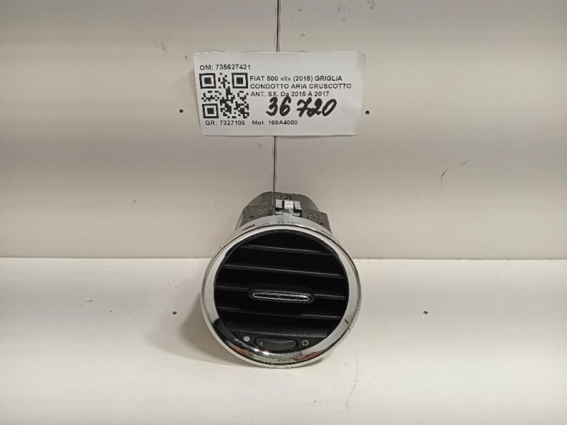 Griglia Condotto ARIA Cruscotto ANT SX 735627421 Fiat 500 II 2015