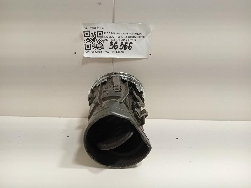 Griglia Condotto ARIA Cruscotto ANT SX 735627421 Fiat 500 II 2015