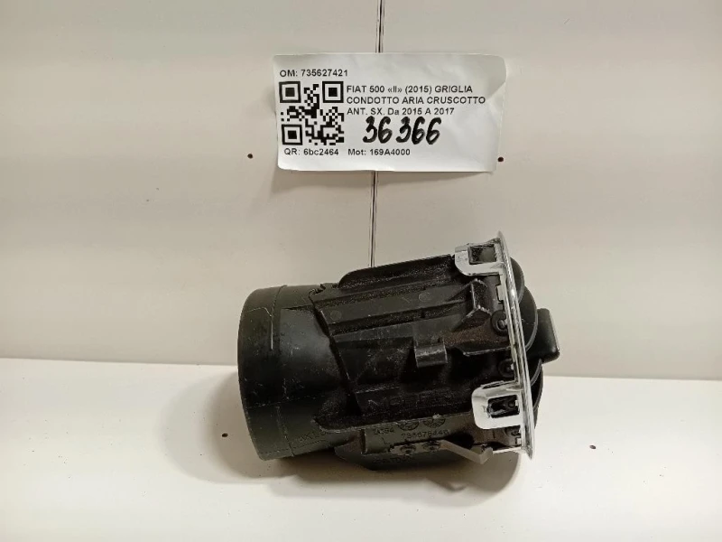 Griglia Condotto ARIA Cruscotto ANT SX 735627421 Fiat 500 II 2015