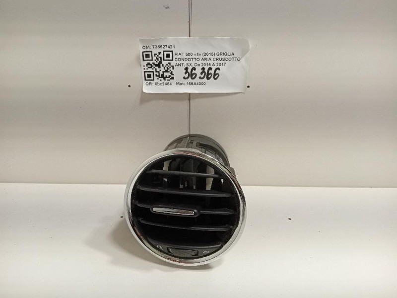 Griglia Condotto ARIA Cruscotto ANT SX 735627421 Fiat 500 II 2015