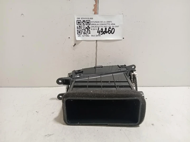Griglia Condotto ARIA Cruscotto ANT SX 97410-2L000 Hyundai I30 I 2007