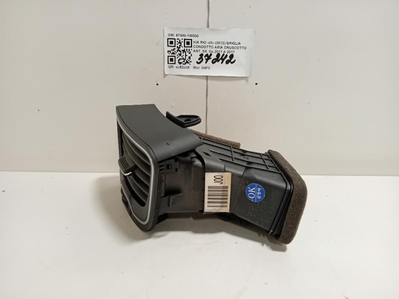 Griglia Condotto ARIA Cruscotto ANT SX 97480-1W000 Kia RIO III 2012