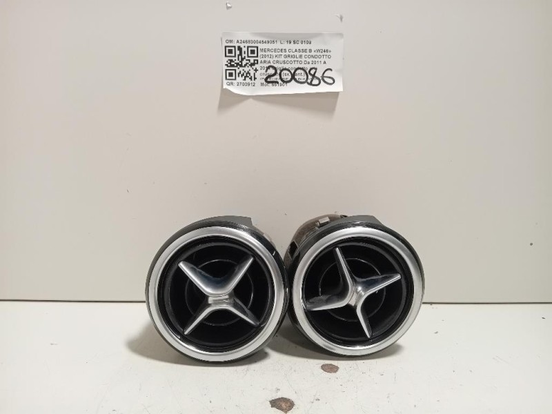 Griglia Condotto ARIA Cruscotto ANT SX A24683004549051 Mercedes Classe B W246 2012