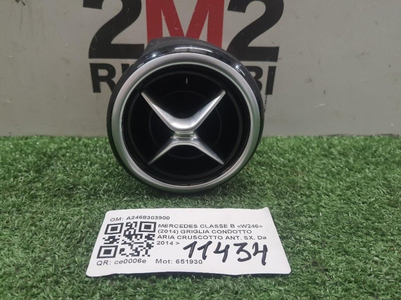 Griglia Condotto ARIA Cruscotto ANT SX A2468303900 Mercedes Classe B W246 2014