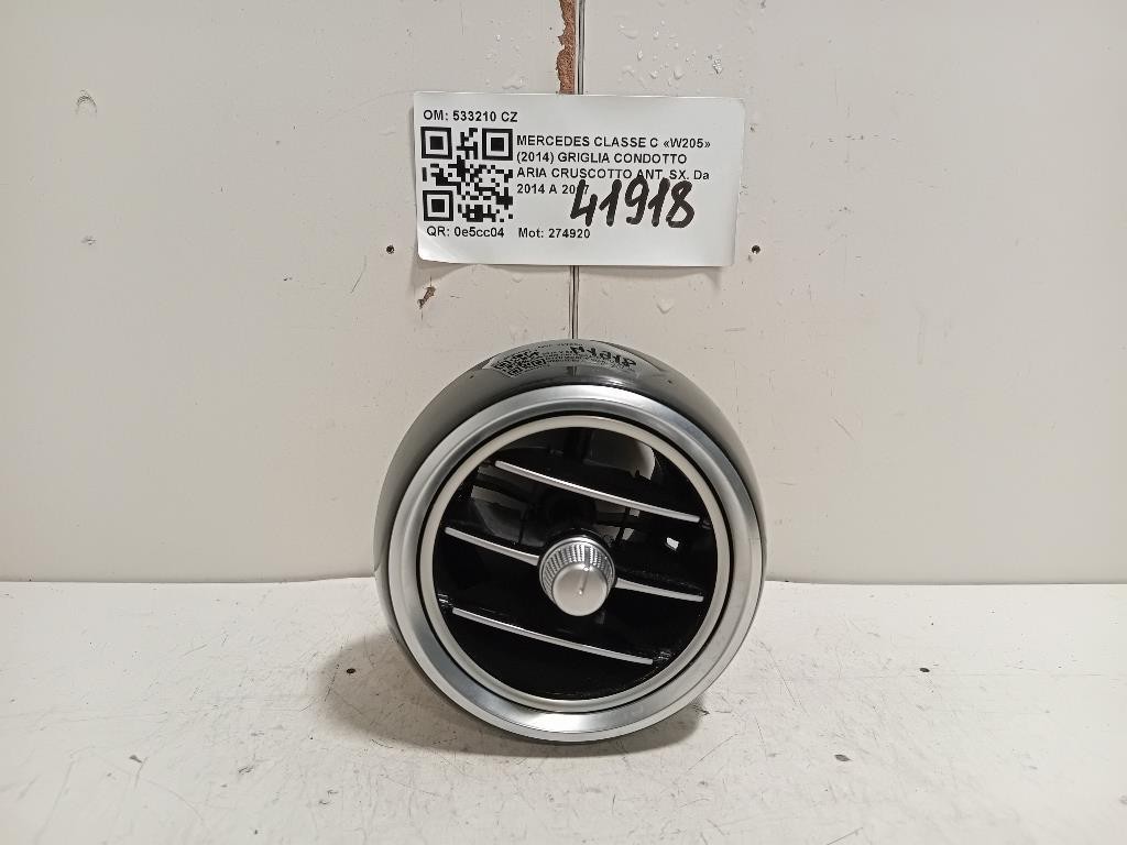 Griglia Condotto ARIA Cruscotto ANT SX 533210 CZ Mercedes Classe C W205 2014
