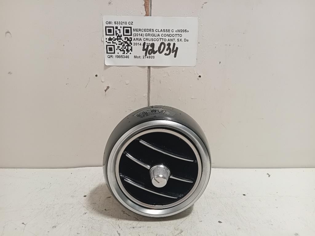 Griglia Condotto ARIA Cruscotto ANT SX 533210 CZ Mercedes Classe C W205 2014