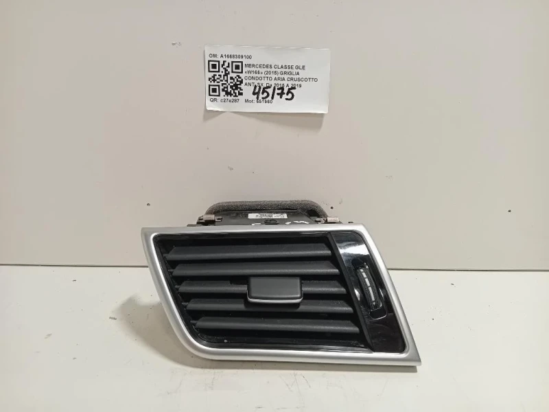 Griglia Condotto ARIA Cruscotto ANT SX A1668309100 Mercedes Classe GLE W166 2015