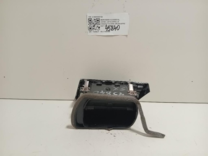 Griglia Condotto ARIA Cruscotto ANT SX A1668300154 Mercedes Classe ML W166 2012
