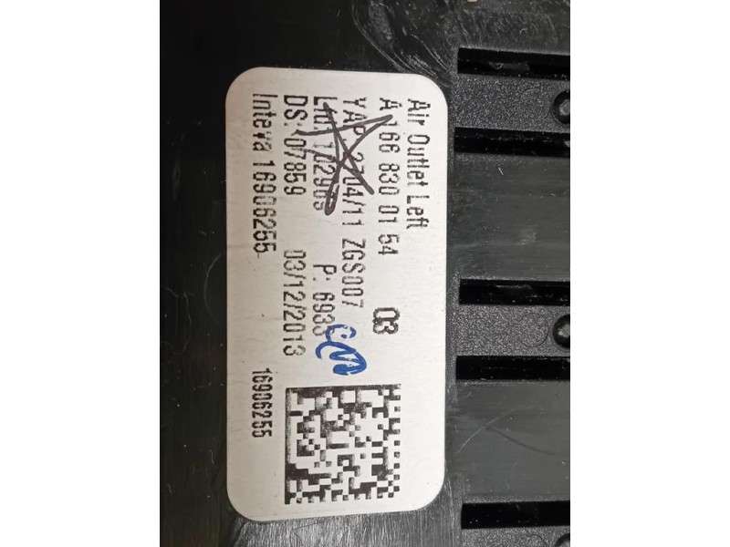 Griglia Condotto ARIA Cruscotto ANT SX A1668300154 Mercedes Classe ML W166 2012
