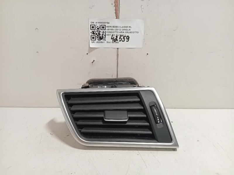 Griglia Condotto ARIA Cruscotto ANT SX A1668300154 Mercedes Classe ML W166 2012
