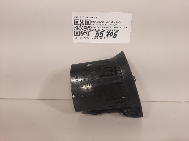 Griglia Condotto ARIA Cruscotto ANT SX A1718301554 SX Mercedes Classe SLK R171 2008