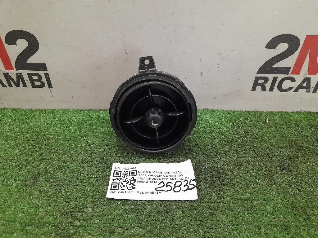 Griglia Condotto ARIA Cruscotto ANT SX RG23990 Mini MINI Clubman R55 2008