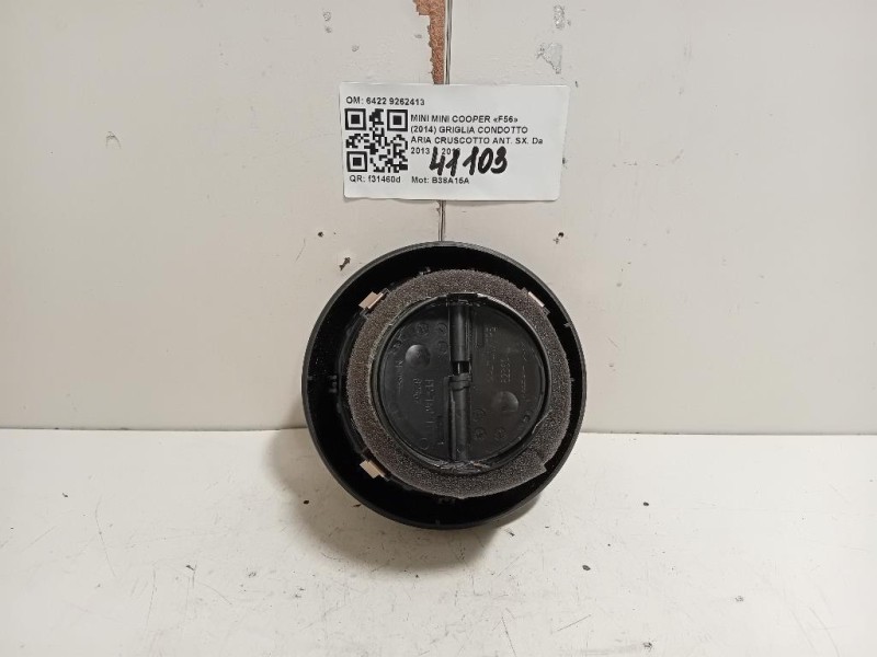Griglia Condotto ARIA Cruscotto ANT SX 6422 9262413 Mini MINI Cooper F56 2014