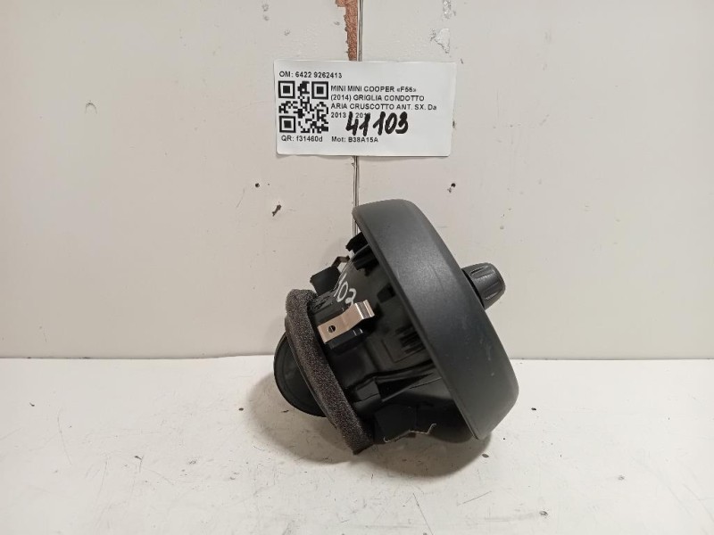 Griglia Condotto ARIA Cruscotto ANT SX 6422 9262413 Mini MINI Cooper F56 2014