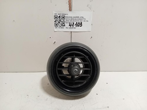 Griglia Condotto ARIA Cruscotto ANT SX 6422 9262413 Mini MINI Cooper F56 2014