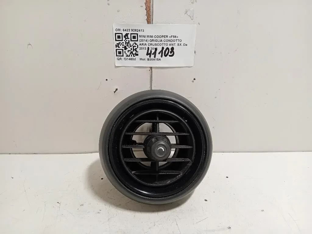 Griglia Condotto ARIA Cruscotto ANT SX 6422 9262413 Mini MINI Cooper F56 2014
