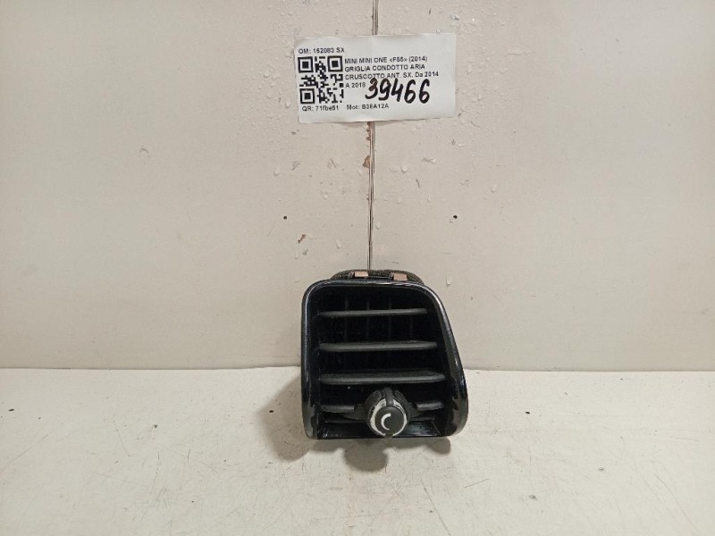 Griglia Condotto ARIA Cruscotto ANT SX 162083 SX Mini MINI ONE F55 2014