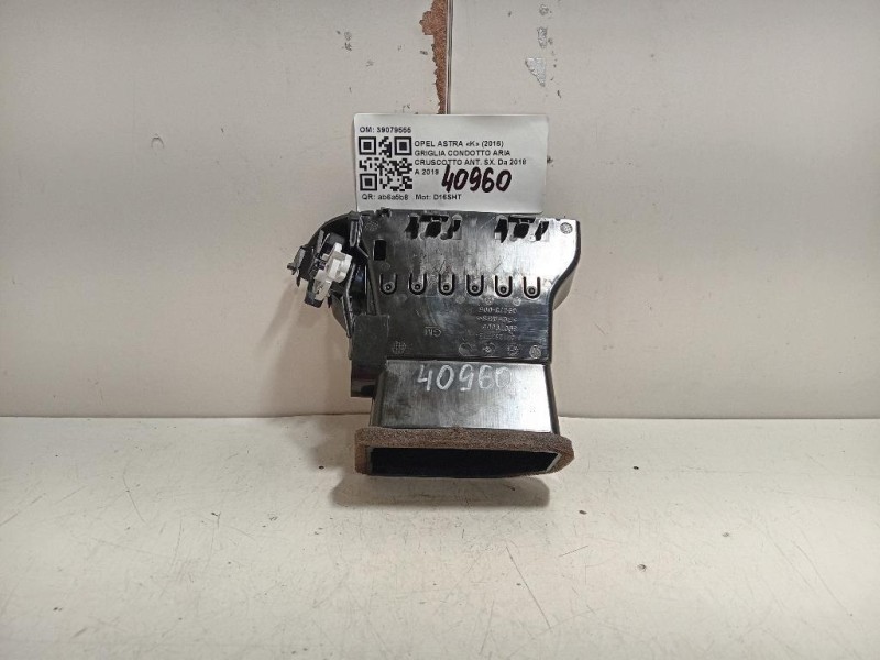 Griglia Condotto ARIA Cruscotto ANT SX 39079555 Opel Astra K 2016