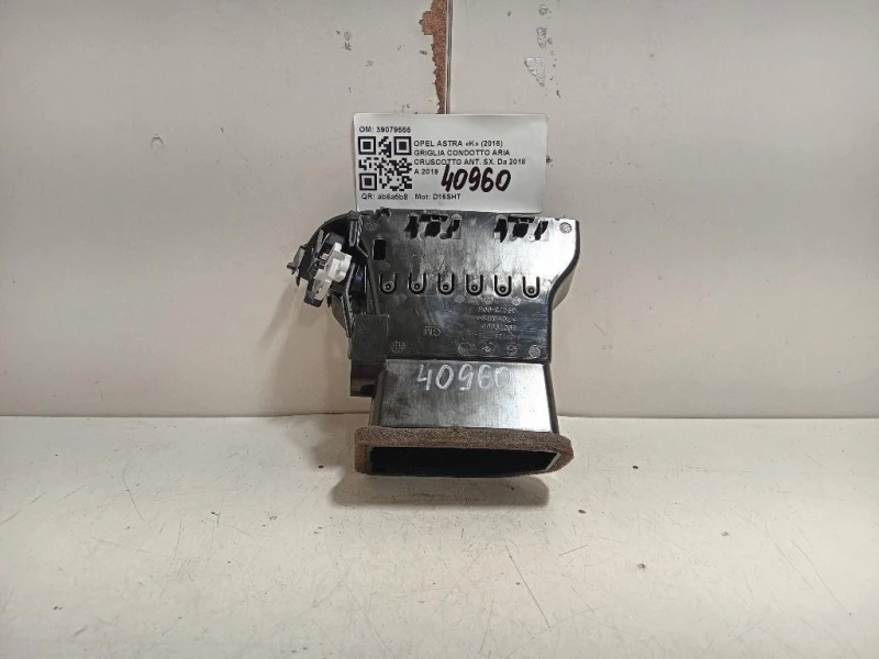 Griglia Condotto ARIA Cruscotto ANT SX 39079555 Opel Astra K 2016