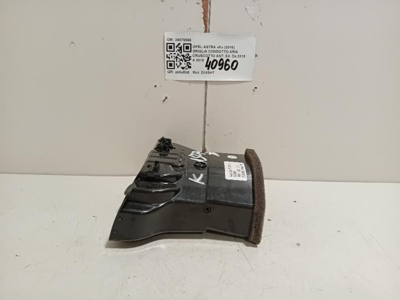 Griglia Condotto ARIA Cruscotto ANT SX 39079555 Opel Astra K 2016