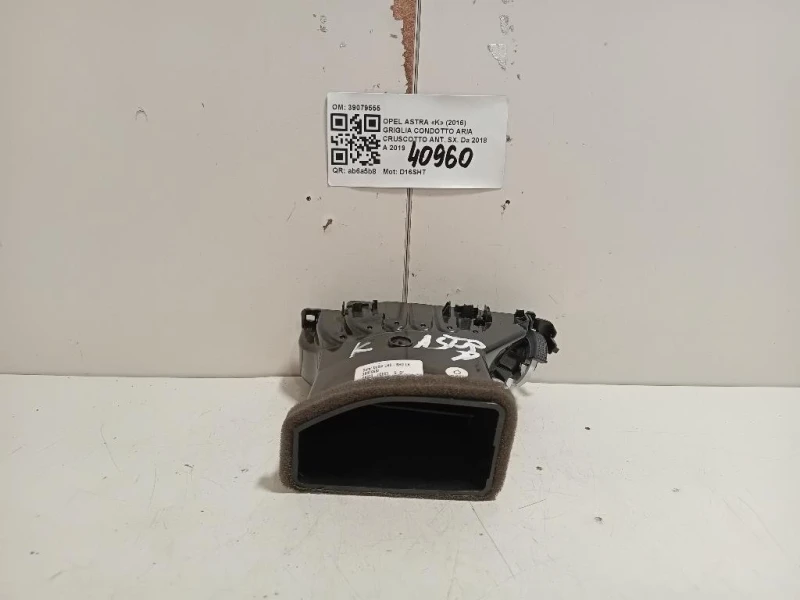 Griglia Condotto ARIA Cruscotto ANT SX 39079555 Opel Astra K 2016