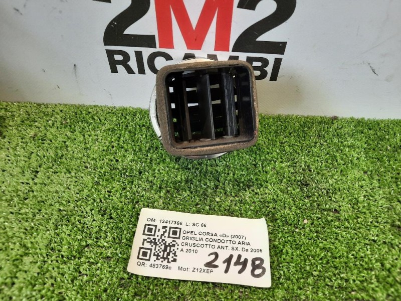 Griglia Condotto ARIA Cruscotto ANT SX 13417366 Opel Corsa D 2007