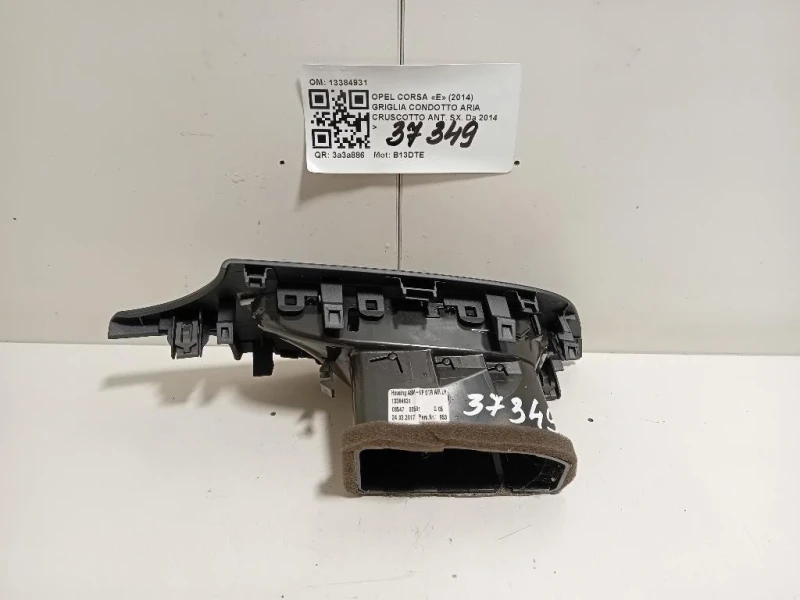 Griglia Condotto ARIA Cruscotto ANT SX 13384931 Opel Corsa E 2014
