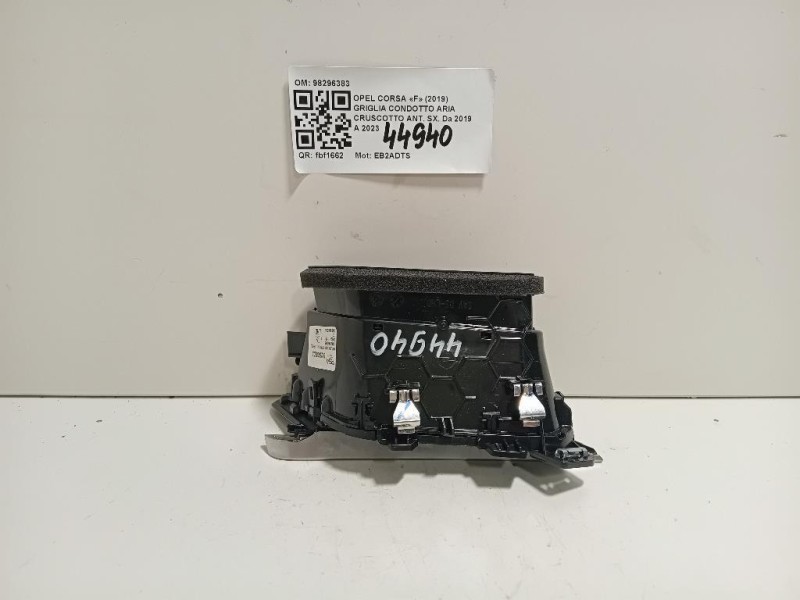 Griglia Condotto ARIA Cruscotto ANT SX 98296383 Opel Corsa F 2019