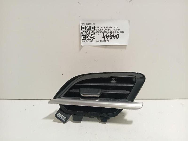 Griglia Condotto ARIA Cruscotto ANT SX 98296383 Opel Corsa F 2019