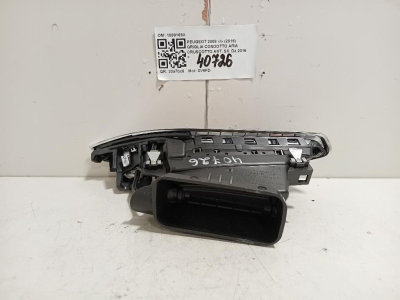 Griglia Condotto ARIA Cruscotto ANT SX 1089169X Peugeot 2008 I 2016