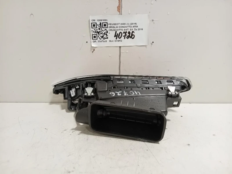 Griglia Condotto ARIA Cruscotto ANT SX 1089169X Peugeot 2008 I 2016