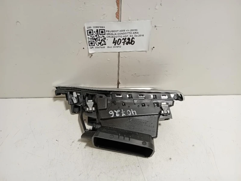 Griglia Condotto ARIA Cruscotto ANT SX 1089169X Peugeot 2008 I 2016