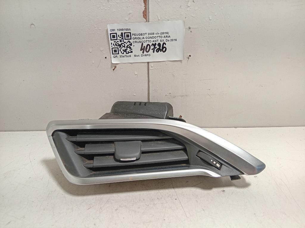 Griglia Condotto ARIA Cruscotto ANT SX 1089169X Peugeot 2008 I 2016