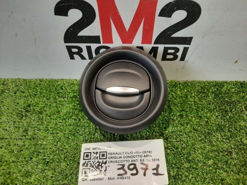 Griglia Condotto ARIA Cruscotto ANT SX 687601310R Renault CLIO IV 2016