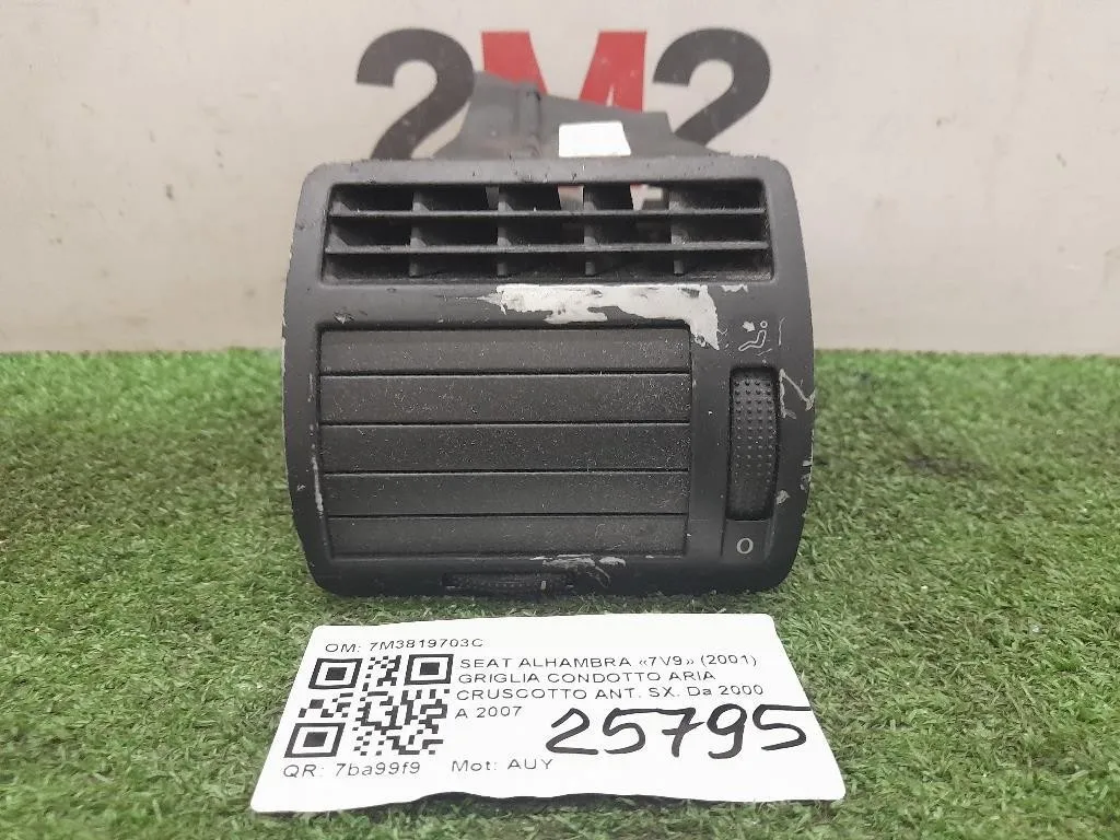 Griglia Condotto ARIA Cruscotto ANT SX 7M3819703C Seat Alhambra 7V9 2001