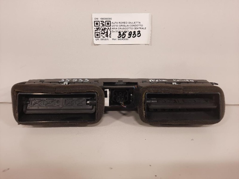 Griglia Condotto ARIA Cruscotto Centrale 1560883810 Alfa Romeo Giulietta 2010