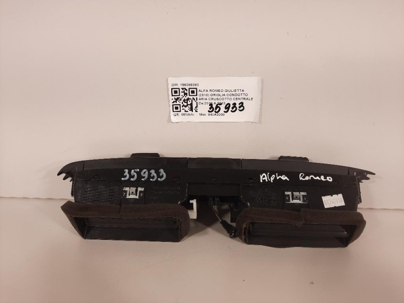Griglia Condotto ARIA Cruscotto Centrale 1560883810 Alfa Romeo Giulietta 2010