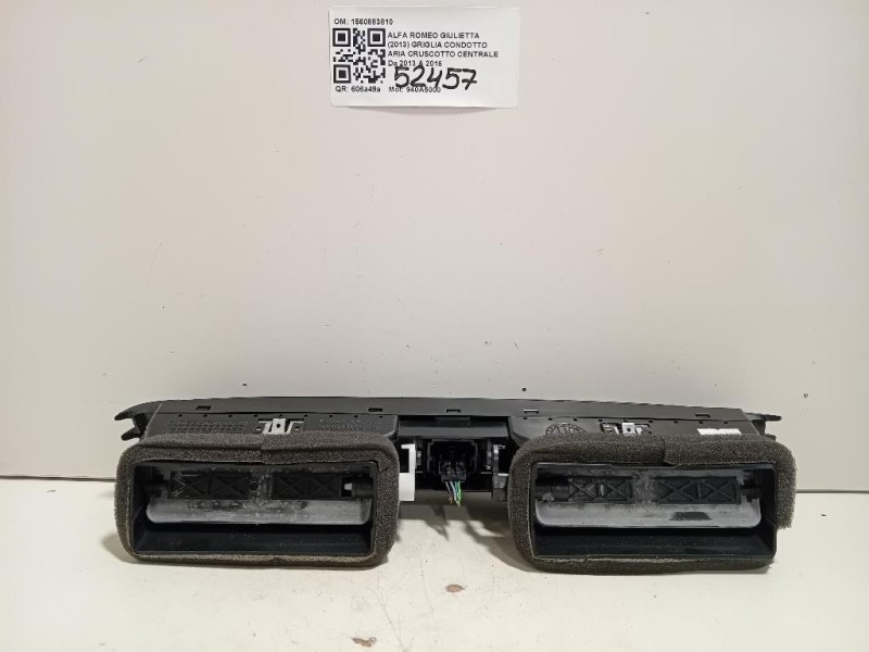 Griglia Condotto ARIA Cruscotto Centrale 1560883810 Alfa Romeo Giulietta 2013