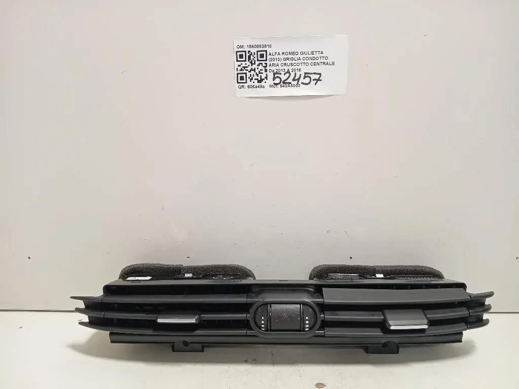 Griglia Condotto ARIA Cruscotto Centrale 1560883810 Alfa Romeo Giulietta 2013