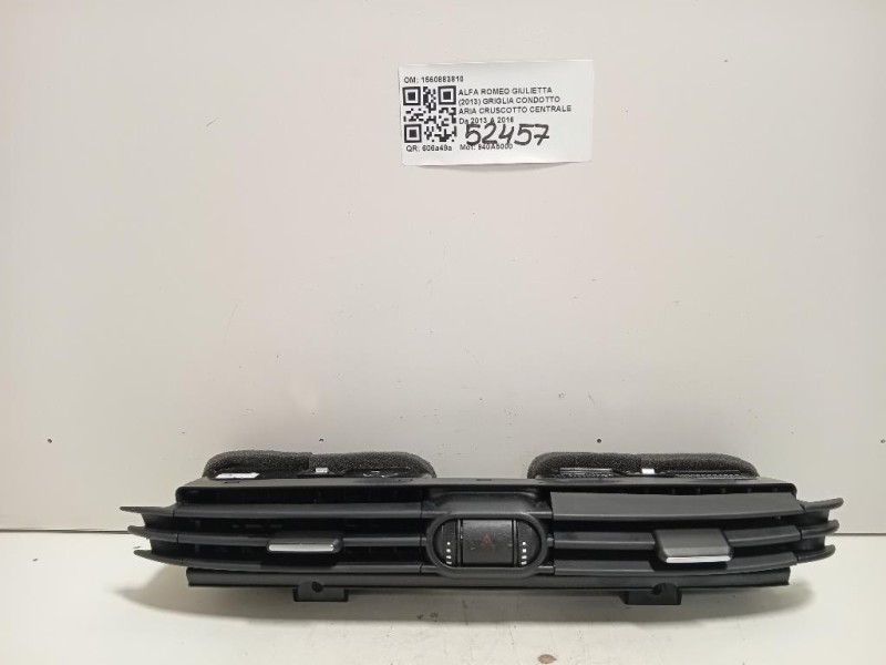 Griglia Condotto ARIA Cruscotto Centrale 1560883810 Alfa Romeo Giulietta 2013